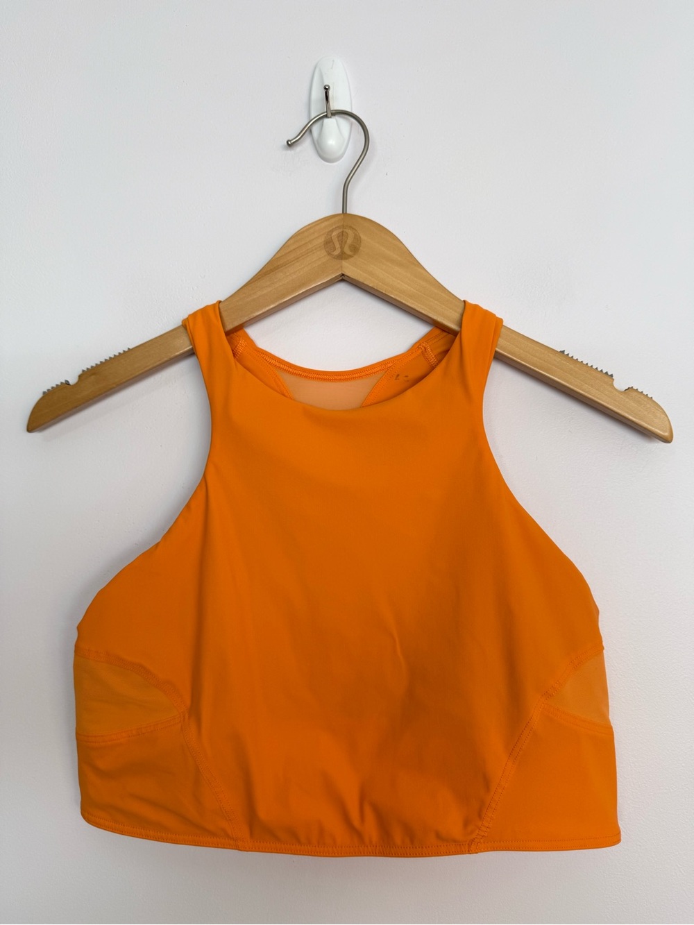 Lululemon Mesh-Back Train Bra Medium Support A/B Cup Orange Frappe Size 8